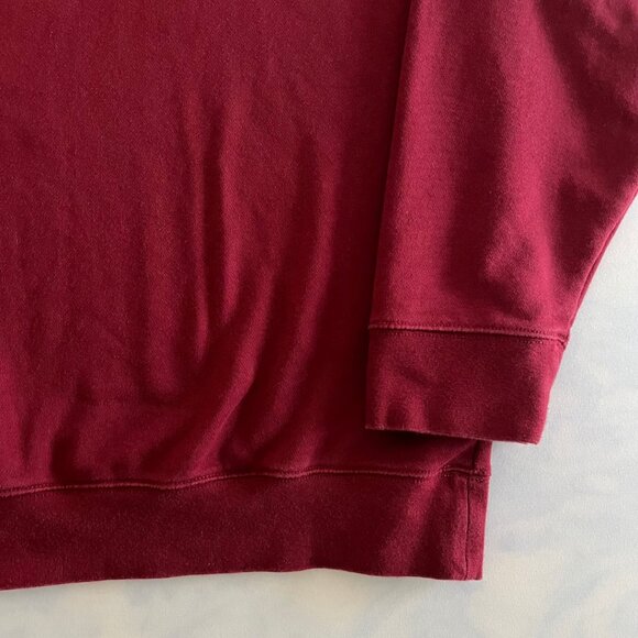 Nautica Red Fleece Crewneck Deck Sweater - Picture 5 of 8
